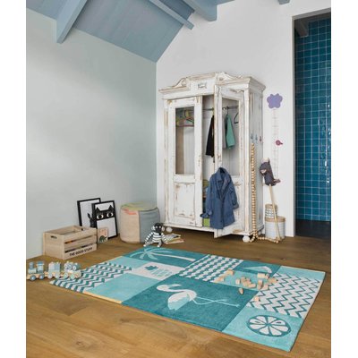 Tapis enfant tufté motif flamand rose , FRUITY FLAMINGO SMART KIDS