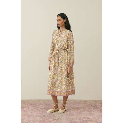 Robe longue à ceinture, manches longues, MARTINA LOUISE MISHA