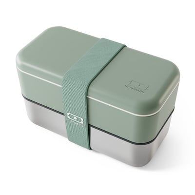Lunch box en métal micro-ondable 2 étages 1,2L, Sense Original MONBENTO