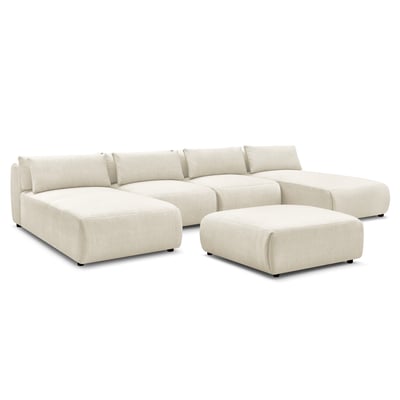 Canapé modulable 5 places en velours, JANA BOBOCHIC