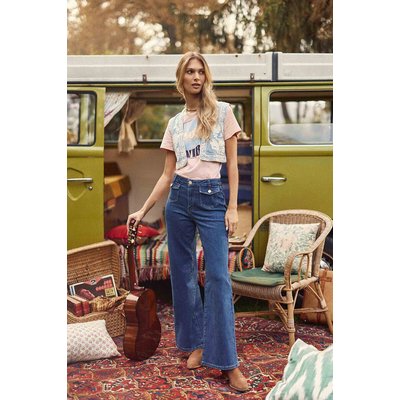 Jeans largos, corte evasé, PEYTON LA PETITE ETOILE
