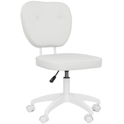 Chaise de bureau Polyuréthane Blanc HOMCOM