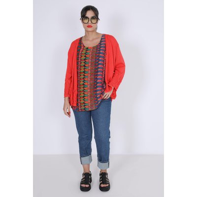 gilet en tricot nid d'abeille et ajouré JEAN-MARC PHILIPPE