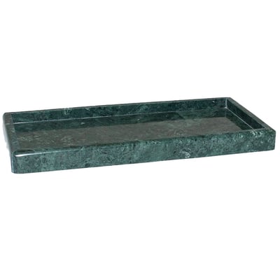 Plateau de présentation salle de Bain marbre vert 25x12.5x2cm WADIGA
