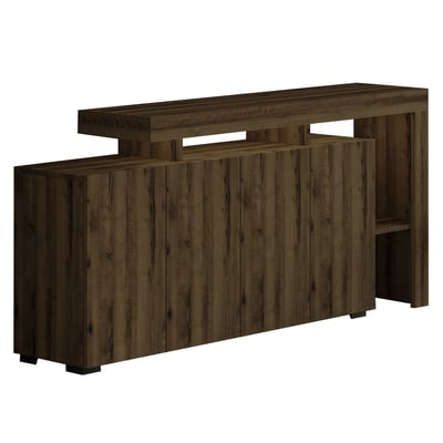 Buffet lumineux 4 portes avec niches ouvertes DAKOTA TOILINUX