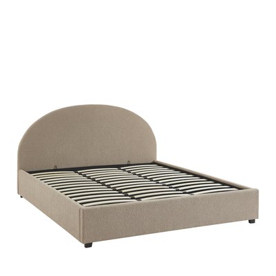 Lit coffre en tissu bouclette 180x200cm- MERLE DRAWER