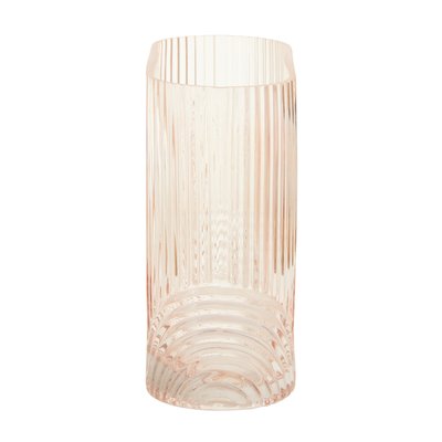 18cm Pink Textured Glass Vase SO'HOME