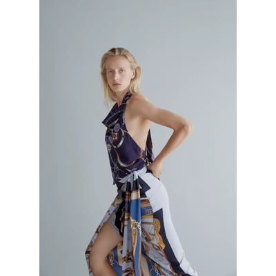 Top halter imprimé MANGO