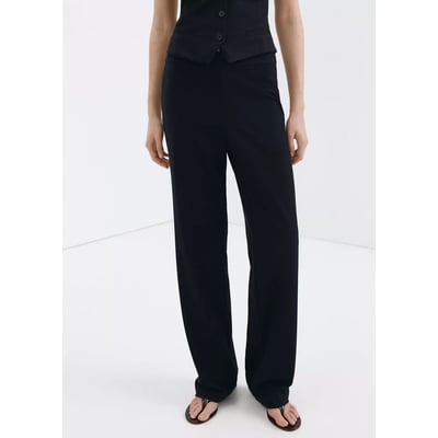 Pantalon droit taille normale MANGO