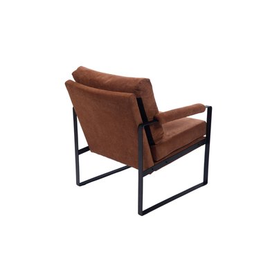 Fauteuil à accoudoirs en métal et velours côtelé - INDY AMADEUS