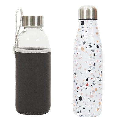 Coffret de 2 bouteilles 50 cl - 1 en verre et 1 isotherme TOILINUX