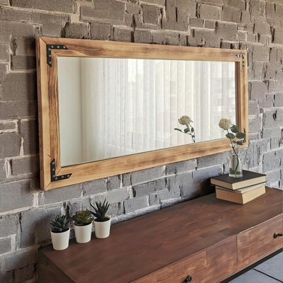 Miroir mural en bois clair - format horizontal HILO PIER IMPORT
