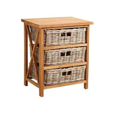Commode 3 tiroirs en teck et poelet AUBRY GASPARD