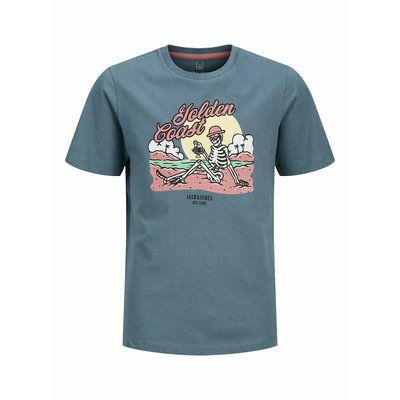 T-shirt met korte mouwen, skeletmotief JACK & JONES JUNIOR