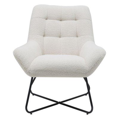 Fauteuil tissu effet laine bouclée  Kami ZAGO