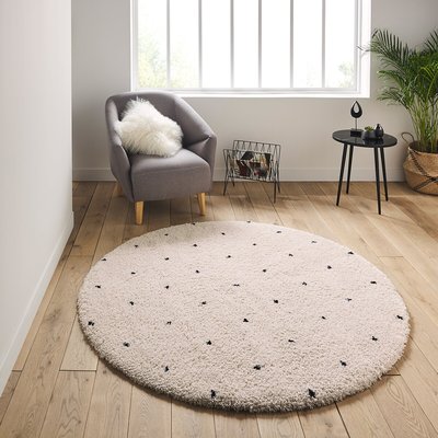 Ava Berber-Style Round Rug in Polka Dot LA REDOUTE INTERIEURS