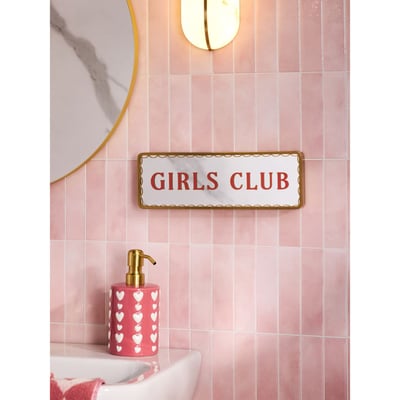 Objet décoratif inscription girls club miroir NEXT