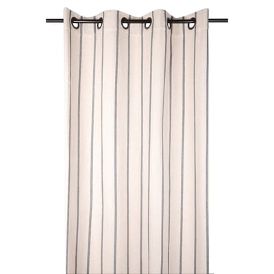 Rideau à œillets 135x260  St Trop anthracite coton DECORATIE