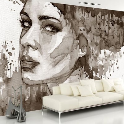 Papier peint intissé panoramique Personnes Black Lady EDEN