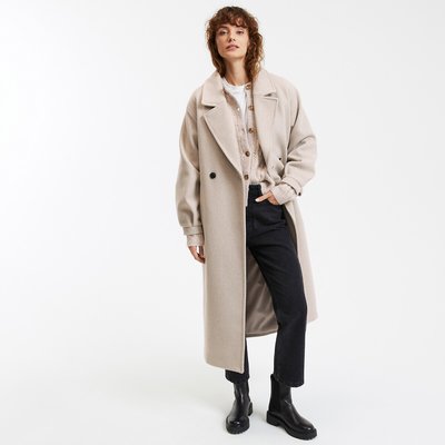 Buttoned Maxi Coat LA REDOUTE COLLECTIONS