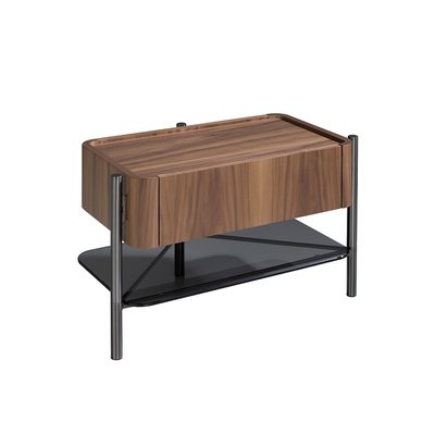 Table de chevet en bois plaqué noyer ANGEL CERDA