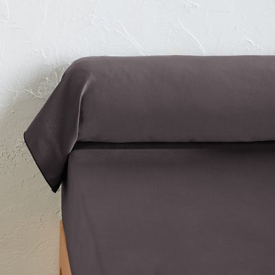 Victor Plain Washed Cotton Satin 300 Thread Count Bolster Pillowcase LA REDOUTE INTERIEURS