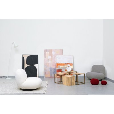 Fauteuil pivotant en tissu bouclette - JEAN HELLIN, DEPUIS 1862