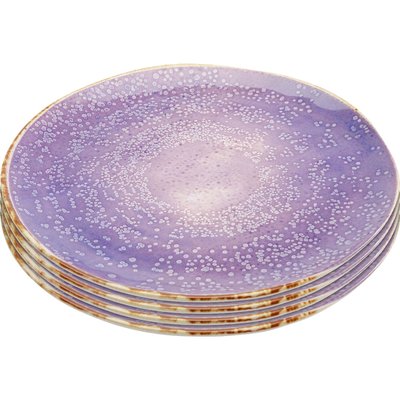 Lot de 4 assiettes plates à dessert, SHIRLEY KARE DESIGN