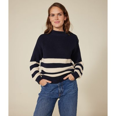 Pull col montant en grosse maille PETIT BATEAU