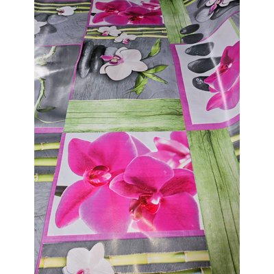 Nappe Toile cirée au mètre Orchidee DOUCEUR D'INTÉRIEUR