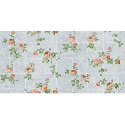Papier Peint "Rosier Grimpant" sur Fond Graphique HOME MAISON