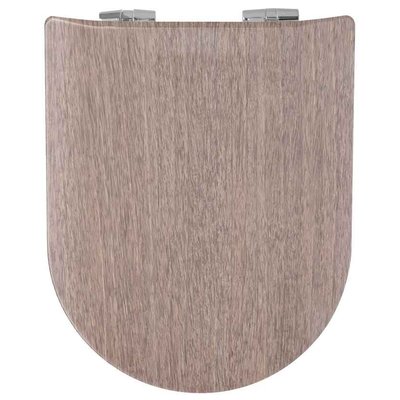 Abattant wood slim déclipsable imitation bois d'Ethiopie HOME MAISON