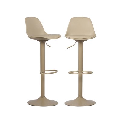 Tabouret de bar réglable 61,5/83,5cm simili cuir (lot de 2) NOAH SWEEEK