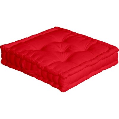 Coussin de sol uni en pur coton HOME MAISON