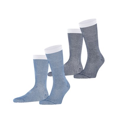Chaussettes Allover Stripe 2-Pack Coton (biologique) Opaque ESPRIT