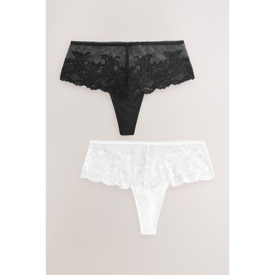 String taille haute en dentelle, lot de 2 NEXT
