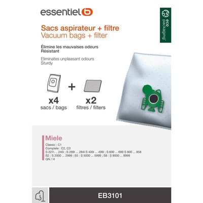 Sac aspirateur EB3101 compatible MIELE GN ESSENTIEL B