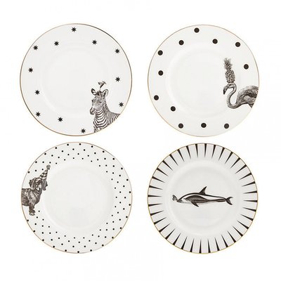 Assiettes Mono Party lot de 4 YVONNE ELLEN
