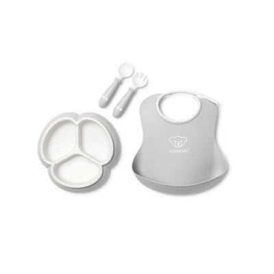 Coffret repas bébé 4 pièces gris BABYBJORN