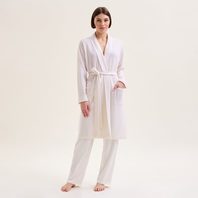 Kimono court col châle en laine cachemire DOUCEUR CACHEMIRE LAURENCE TAVERNIER