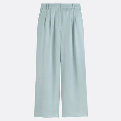 Wide Leg Trousers with Pleat Front in Lyocell LA REDOUTE COLLECTIONS
