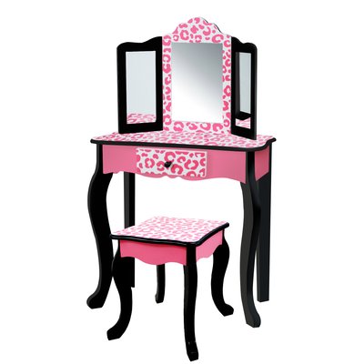 Coiffeuse Tabouret Enfant Bois FASHION PRINTS TEAMSON KIDS