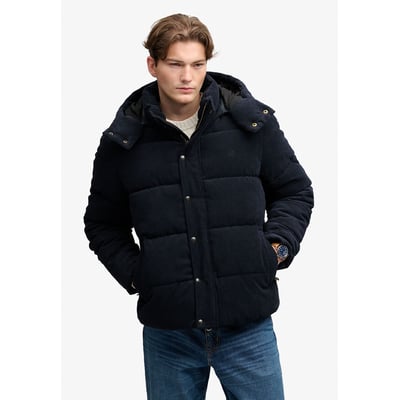 Piumino con cappuccio, in velluto a coste SUPERDRY
