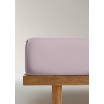 Drap-housse percale de coton 200 fils lit 160 cm MANGO HOME