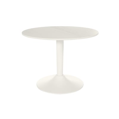 Table basse design ronde en céramique noire et métal D60 cm MALOU MILIBOO