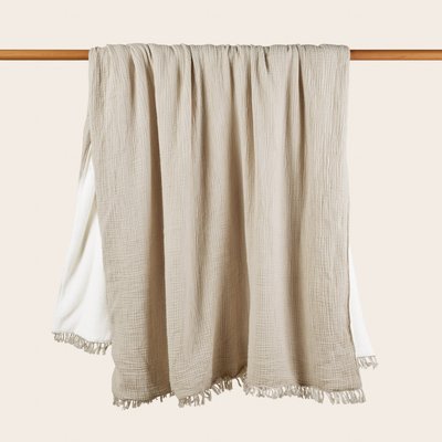 Plaid en Gaze de coton unie doublée de polaire  NOORFOLK MADURA