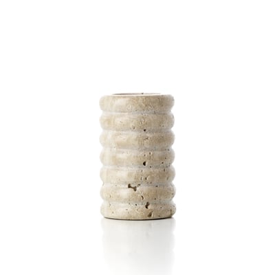 Bougeoir en travertin TRAVERTINE RIPPLE BAZAR BIZAR
