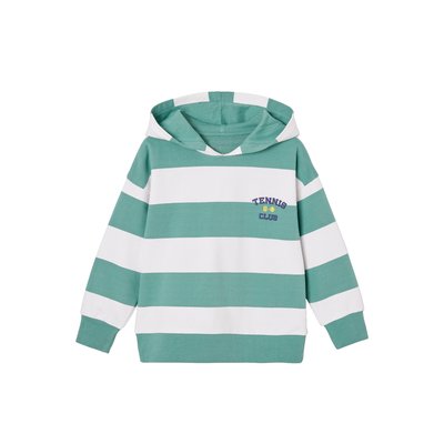 Sweat à capuche rayé VERTBAUDET