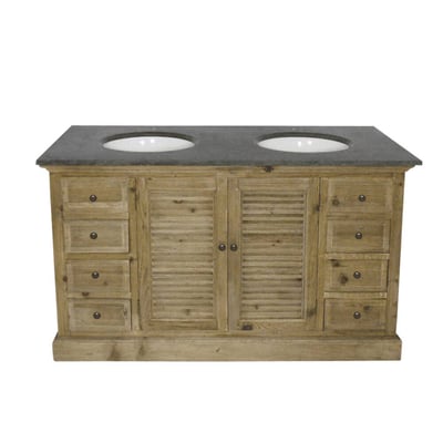 Meuble sous vasque en bois recyclé ZEPHYR MADE IN MEUBLES 