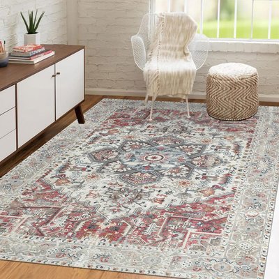 Tapis orient tissé en coton motif classique TAYMA UN AMOUR DE TAPIS